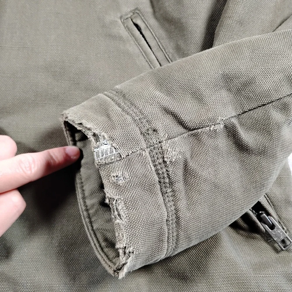 The North Face‎ Mens Brown Cotton Canvas Sherpa Lined Hooded Workwear Jacket L